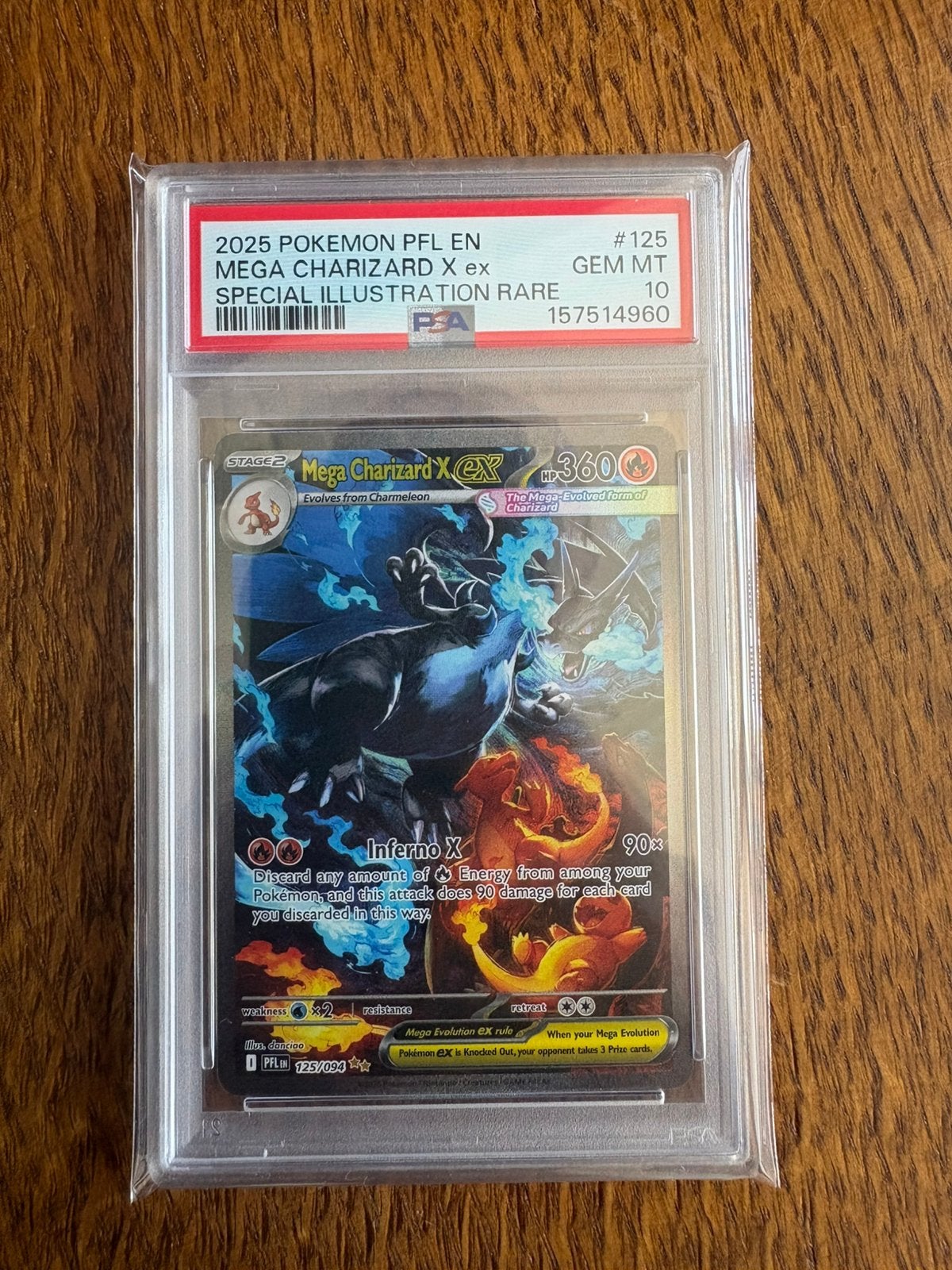 Mega charizard x ex 125/094 PSA 10, Ophalen of Verzenden, Nieuw