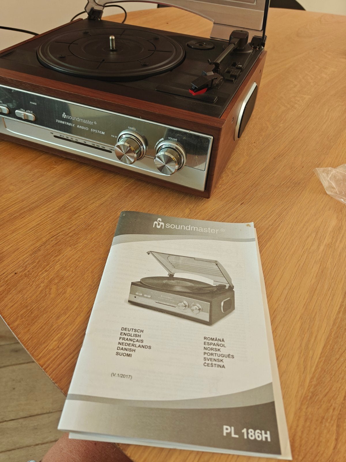 Soundmaster PL186H platenspeler/radio, Ophalen, Zo goed als nieuw, Overige merken