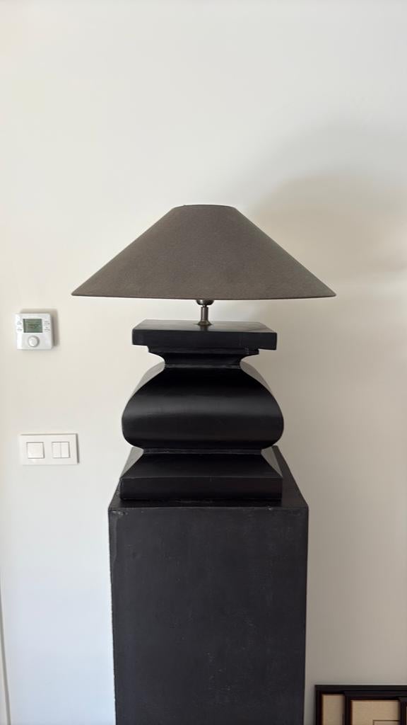 2 stuks zwarte schemerlamp voeten, Huis en Inrichting, Lampen | Tafellampen, Ophalen of Verzenden, Zo goed als nieuw, Hout