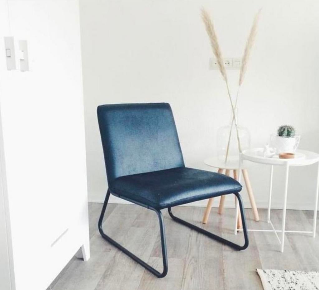 Loods 5 fauteuille stoel, Ophalen, Zwart, Leer, Zo goed als nieuw
