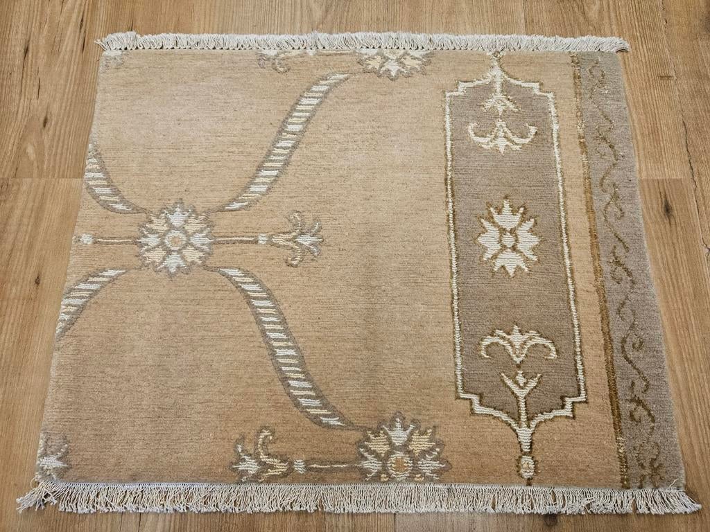 Handgeknoopt oosters tapijt nepal 60x71, Info@SlatsAntiek.nl, 50 tot 100 cm, Perzisch, Vof Slats Antiek