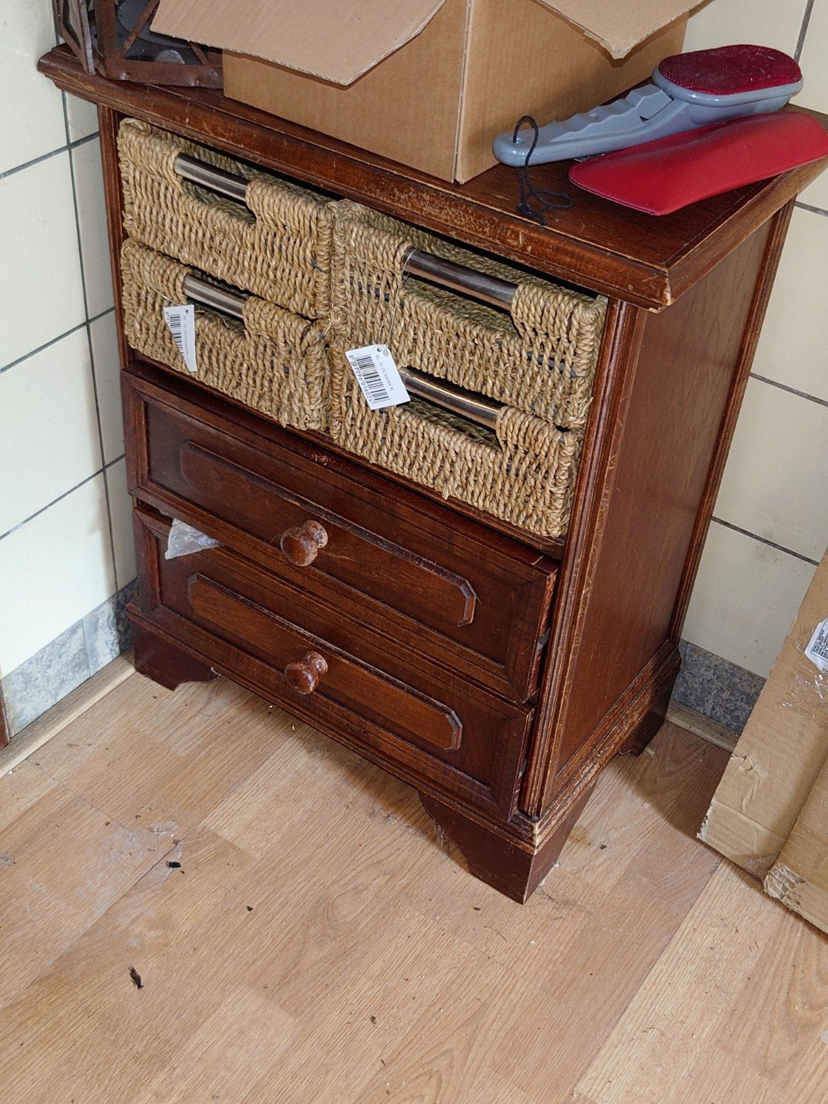 Houten ladenkast, Ophalen, 50 tot 100 cm, 3 of 4 laden, Minder dan 100 cm