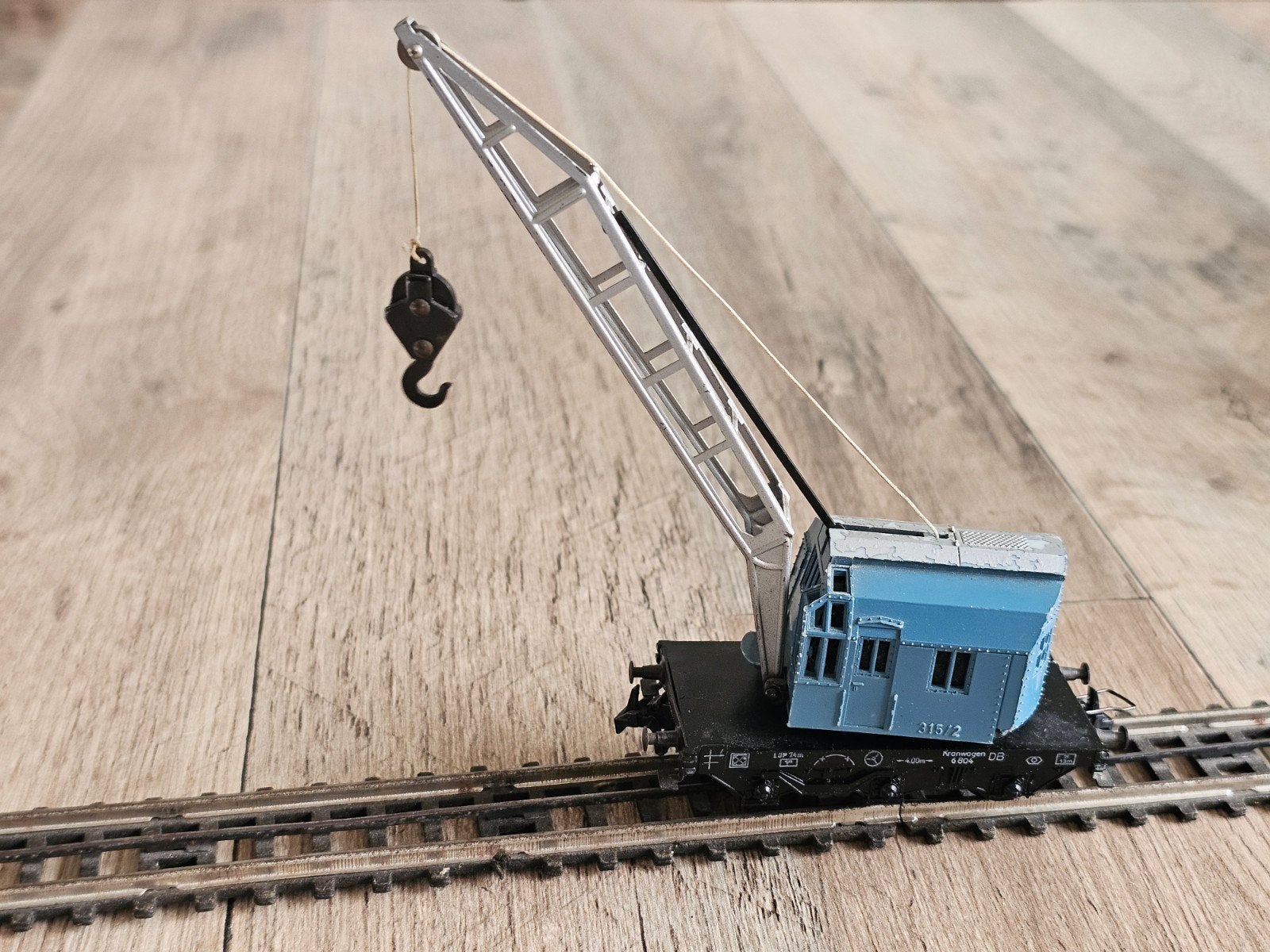 Märklin Kraan omgebouwd naar Trix-Express, Gebruikt, Gelijkstroom, Wagon, Ophalen of Verzenden