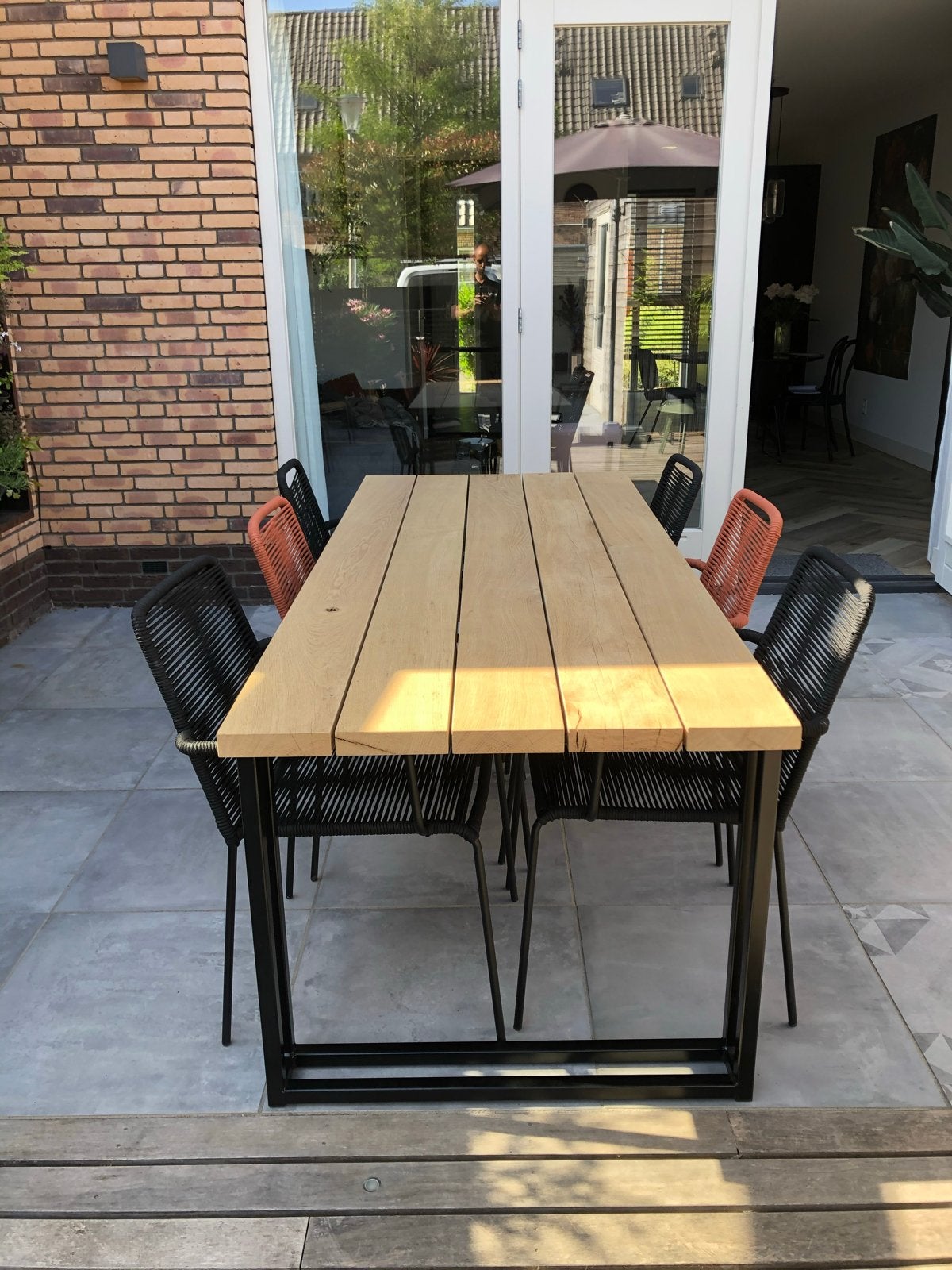 Zwart gepoedercoat onderstel voor tuintafel (set van 2), Ophalen, Nieuw, Metaal