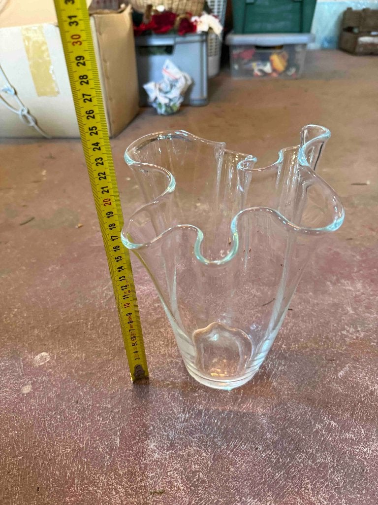 Vaas voor bloemen, Ophalen of Verzenden, Zo goed als nieuw, Transparant, Glas
