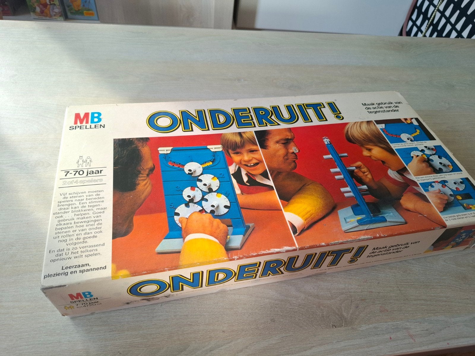 Onderuit! Bordspel van MB Spellen - Vintage Gezelschapsspel, Hobby en Vrije tijd, Gezelschapsspellen | Overige, Ophalen of Verzenden
