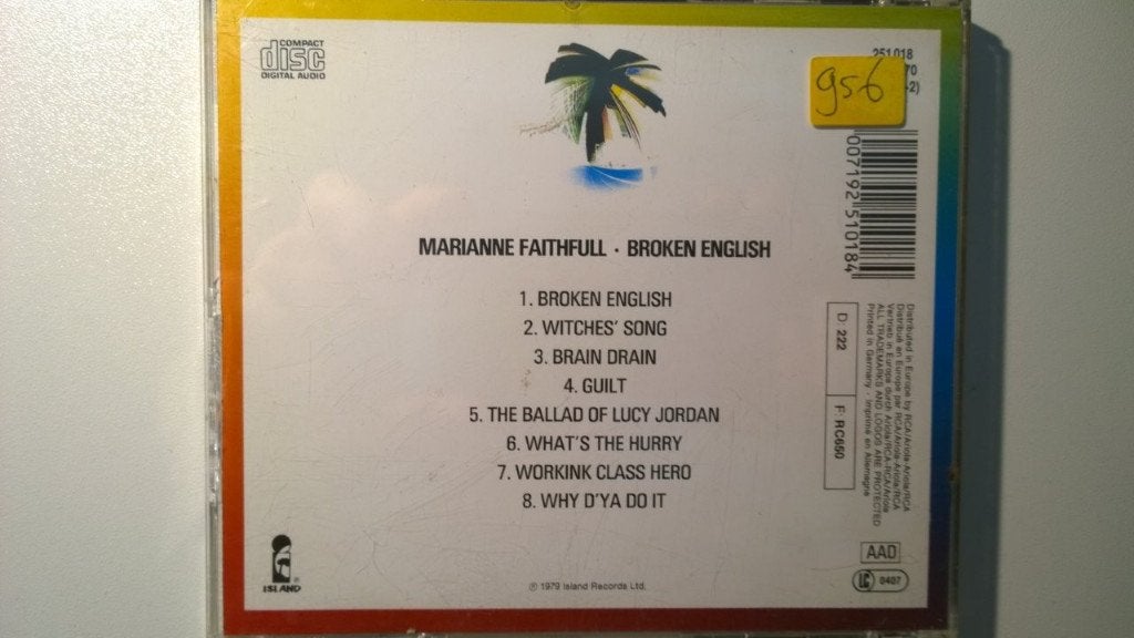 Marianne Faithfull - Broken English, Ophalen of Verzenden, Zo goed als nieuw, Poprock, Album