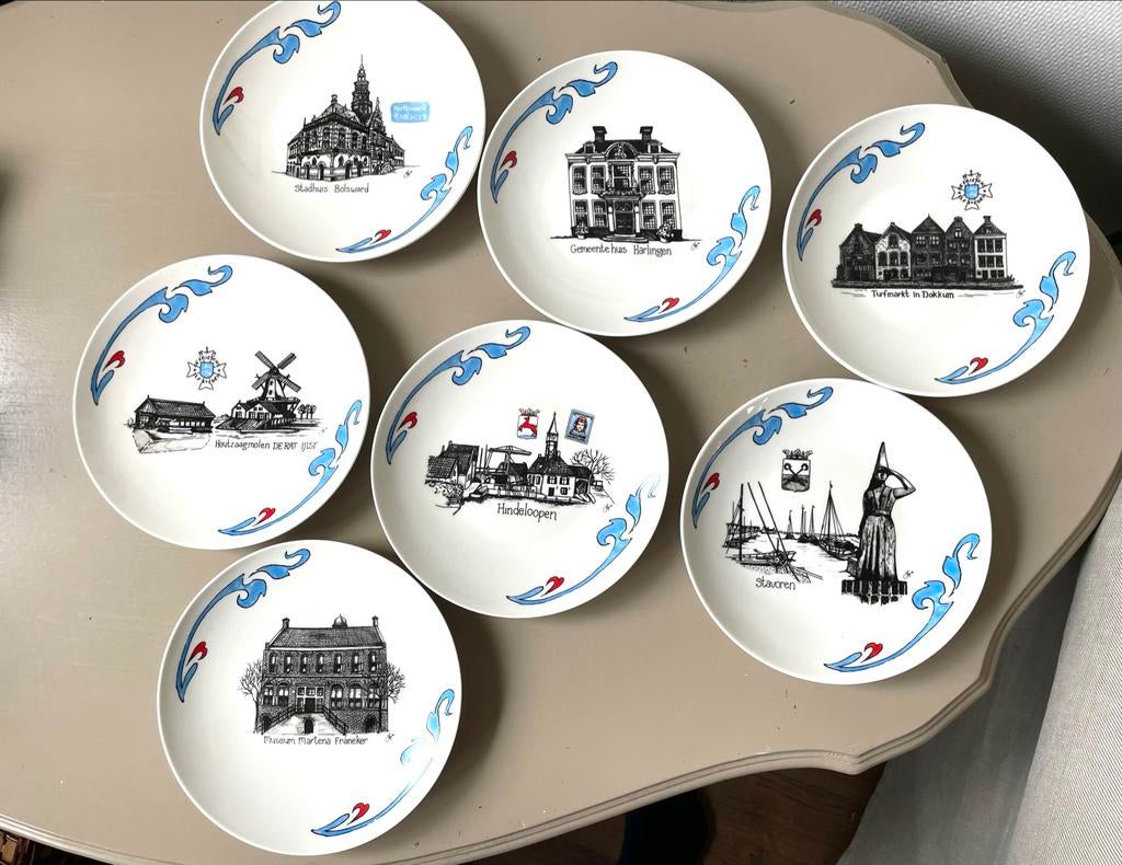 7 borden Jet - Elfsteden, Nieuw, Ophalen of Verzenden, Overige stijlen, Porselein