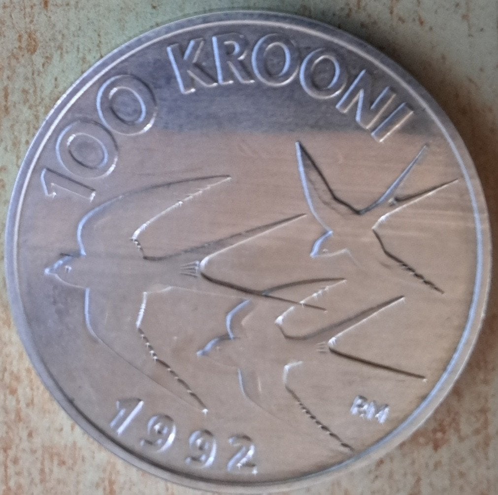 Estland, 100 Krooni 1992 - zilver, Ophalen of Verzenden, Overige landen, Losse munt, Zilver