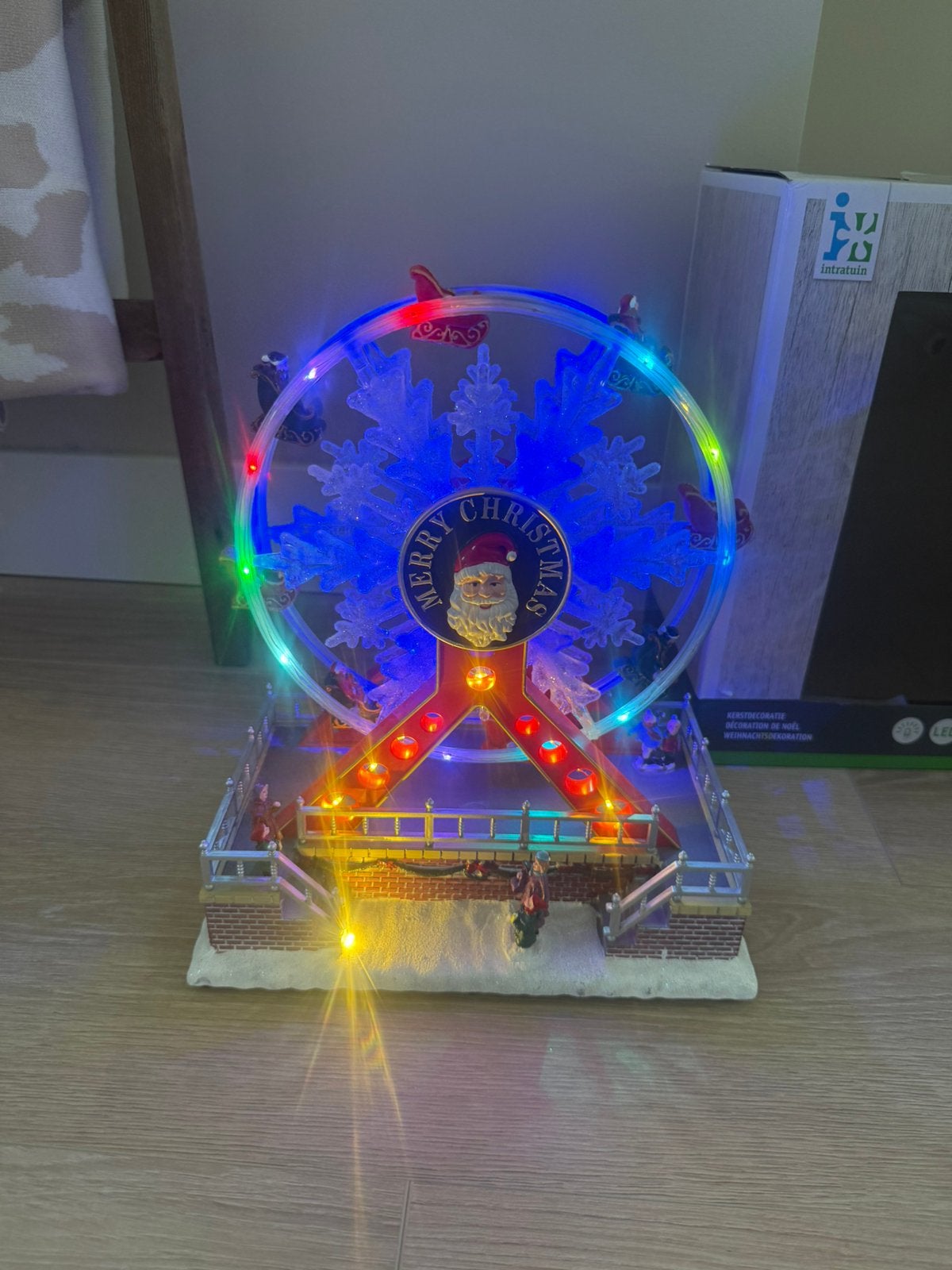 Intratuin kerstdorp reuzenrad, Ophalen of Verzenden, Zo goed als nieuw, Licht