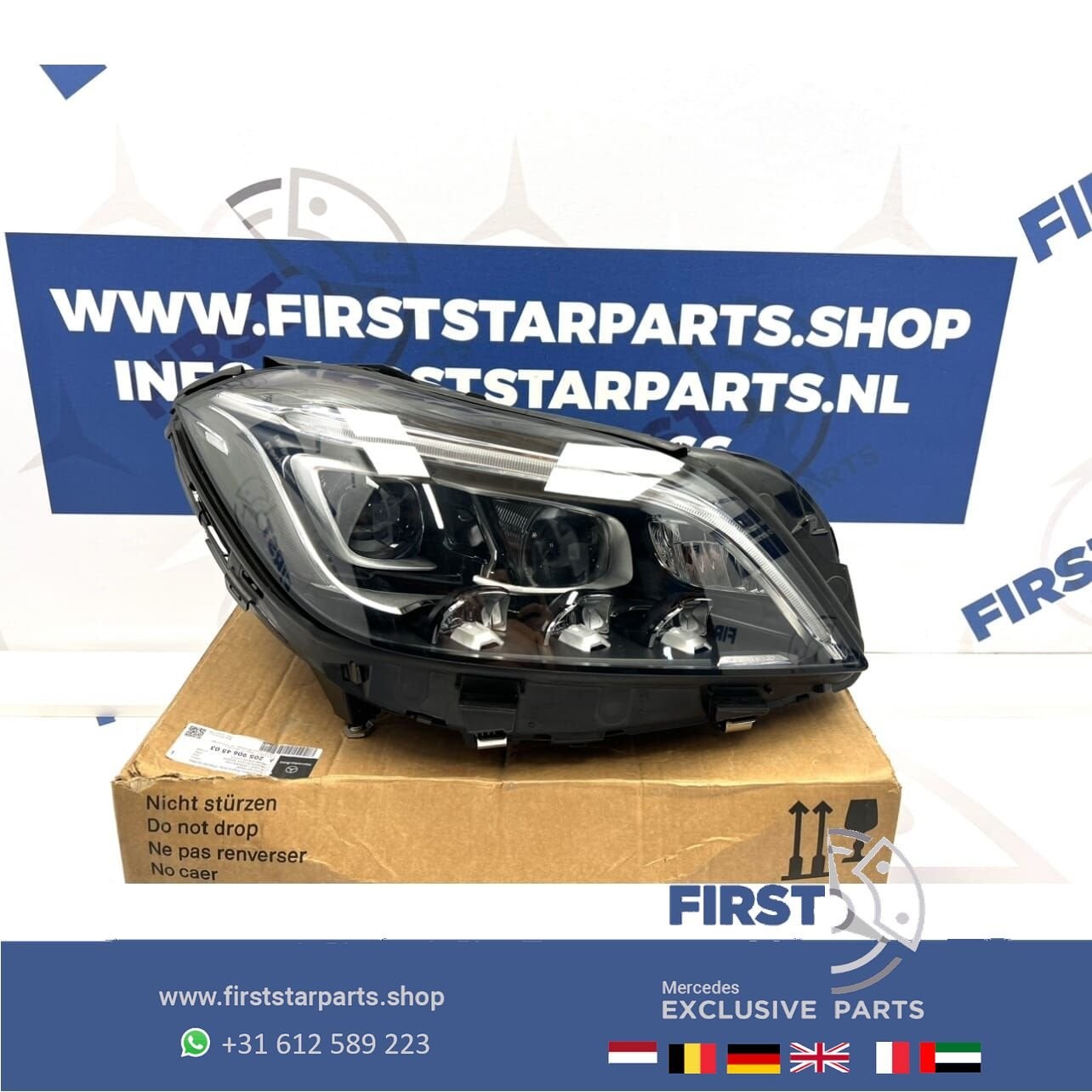 A2189060202 W218 X218 CLS63 AMG KOPLAMP LED MULTIBEAM RECHTS, Gebruikt, -, Ophalen of Verzenden, -