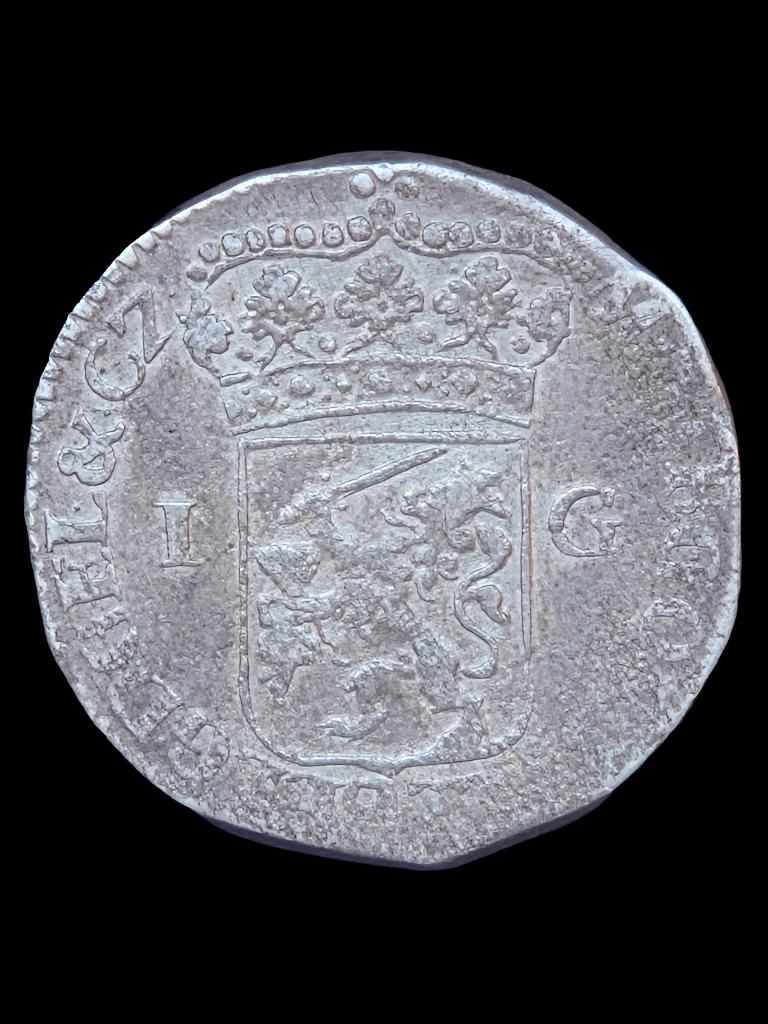 1 Gulden 1738 Gelderland, Postzegels en Munten, Munten | Nederland, 1 gulden, Vóór koninkrijk, Zilver, Ophalen of Verzenden