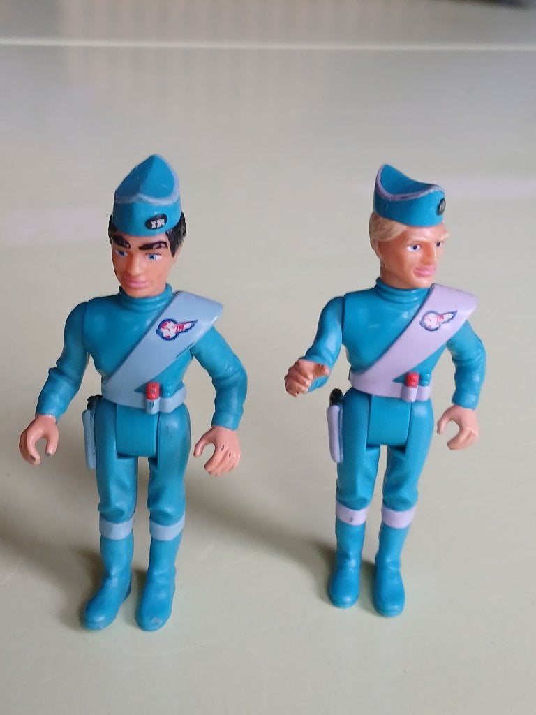 2 Thunderbirds poppen, Matchbox 1992, Ophalen of Verzenden, Zo goed als nieuw
