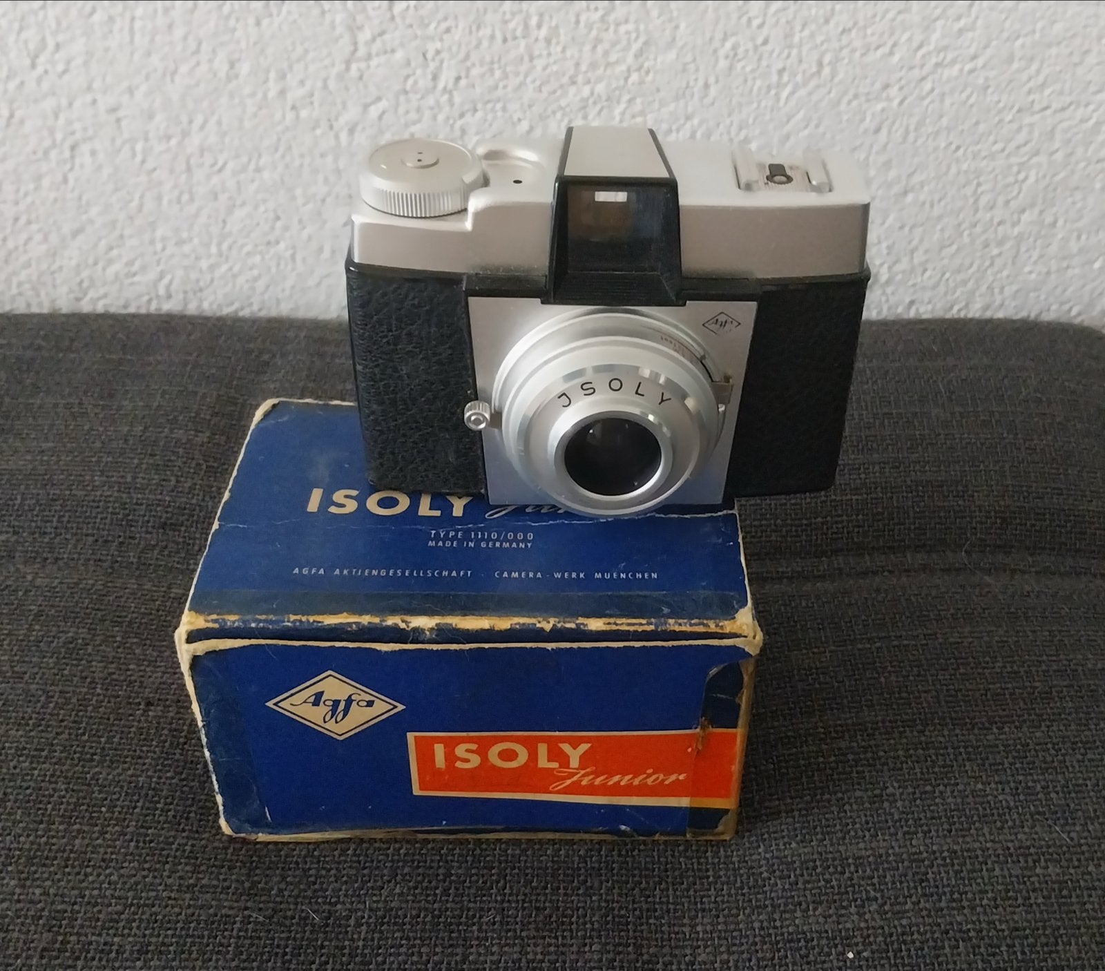 Agfa Isoly Junior camera met originele doos, Ophalen of Verzenden, Gebruikt, Compact, Overige Merken