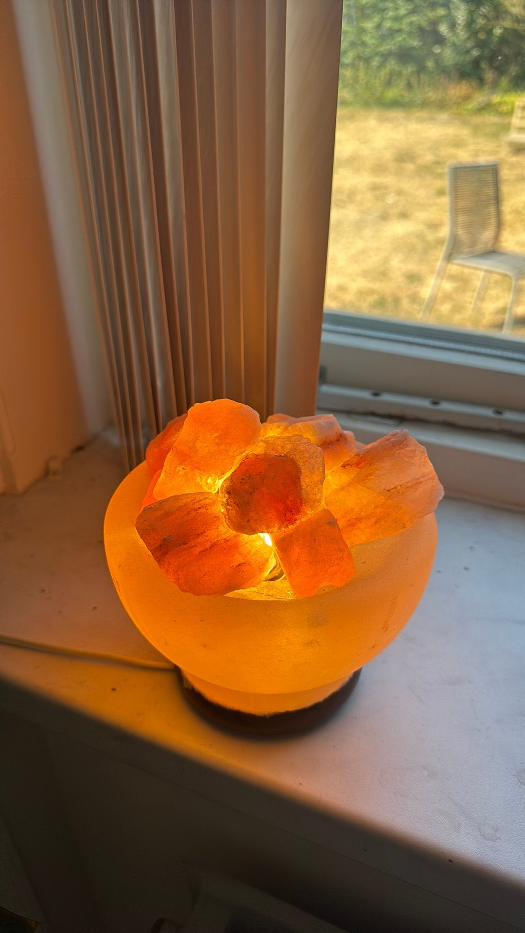 Himalaya zoutlamp met losse zoutkristallen, Huis en Inrichting, Ophalen, Zo goed als nieuw, Rechthoekig