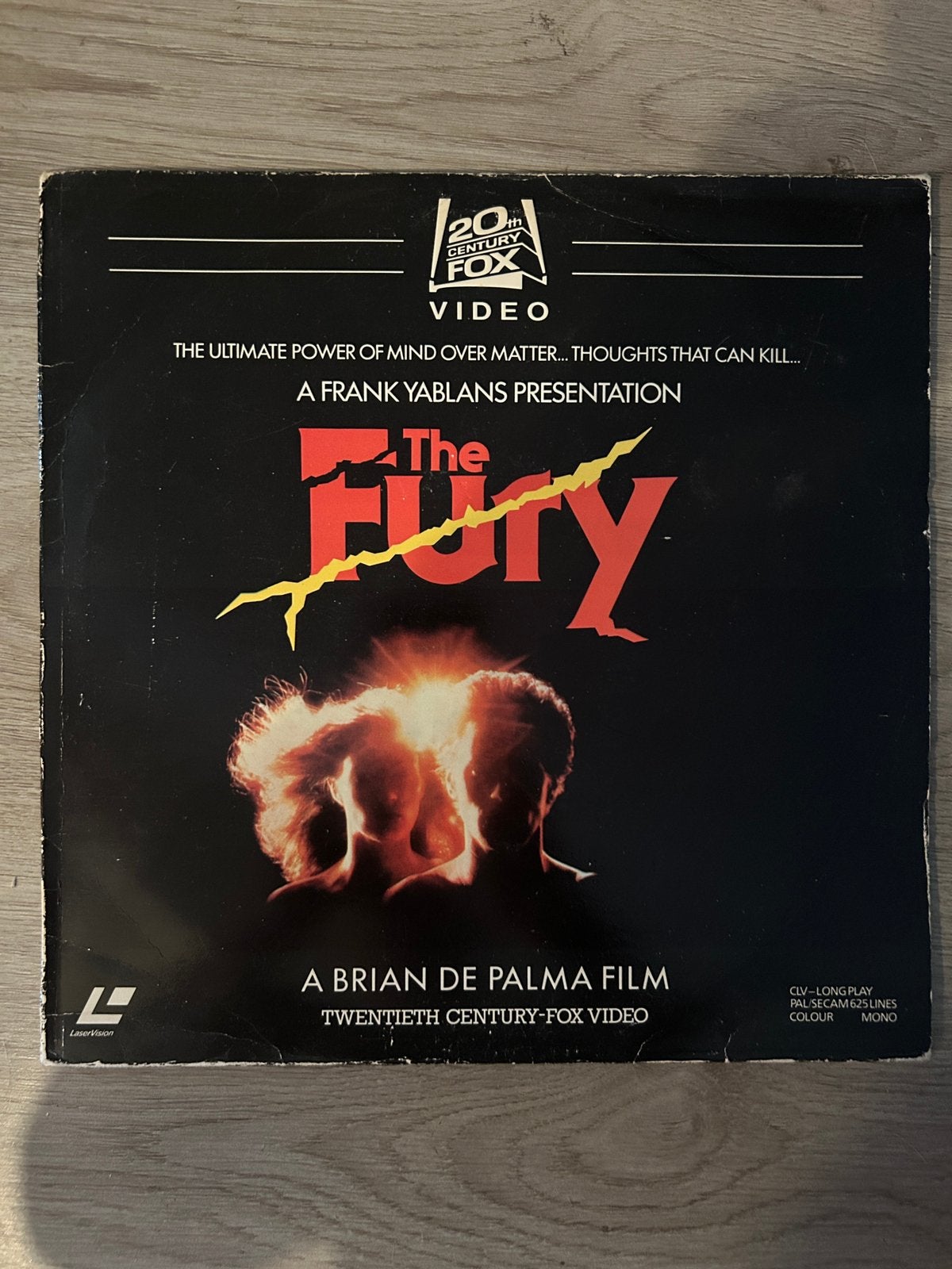 Laserdisc / Laservision horrorfilm The Fury, Ophalen of Verzenden, Zo goed als nieuw