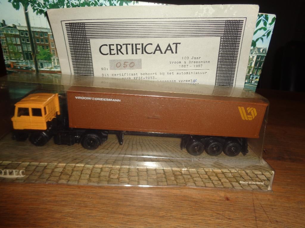Esfi Daf V&D met Certificaat, Hobby en Vrije tijd, Modelauto's | 1:87, Verzenden, Nieuw, Bus of Vrachtwagen, Efsi