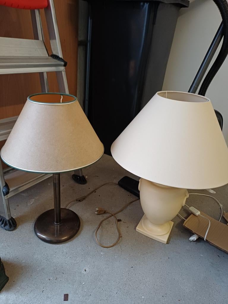 2 (schemer) lampen, Huis en Inrichting, Lampen | Lampenkappen, Ophalen of Verzenden, Rond