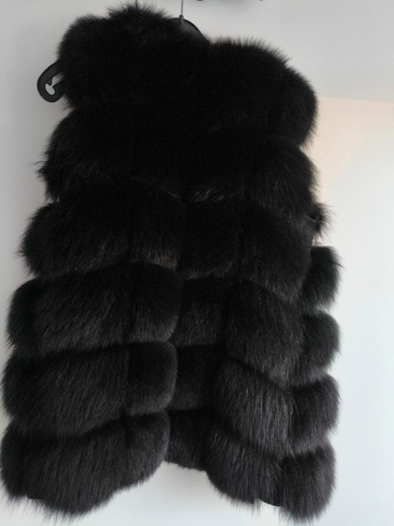 Zwart bont gilet S/M, Zwart, Ophalen of Verzenden, Zo goed als nieuw, COCOO