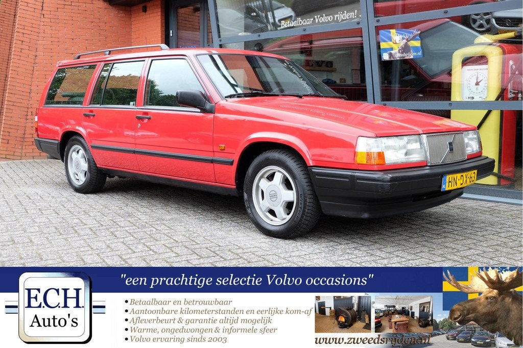 Volvo 940 2.3i Automaat Polar, Trekhaak, Leer (bj 1994), Automaat, Zwart, Volvo, Rood