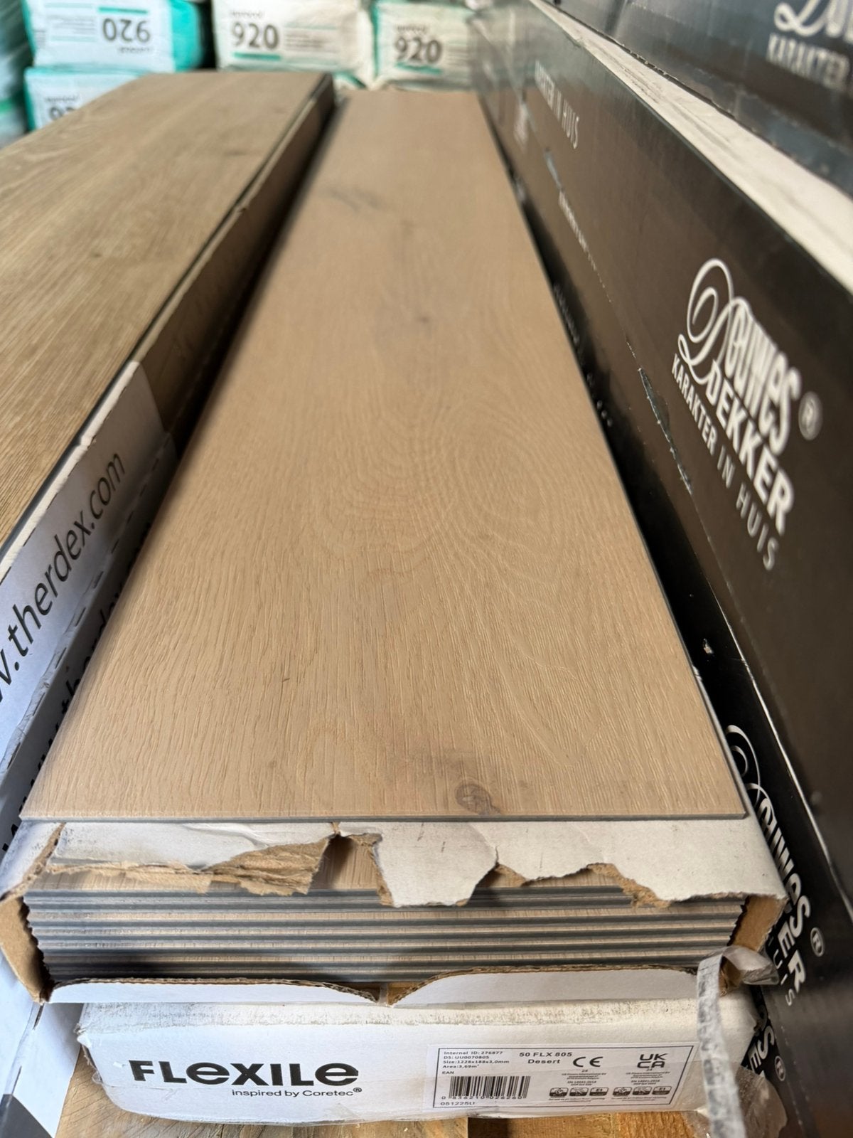 7.38 MTR/2 CORETEC  FLX/ 805 PVC PLAK RESTANT, Ophalen, Beige, Overige typen, Nieuw