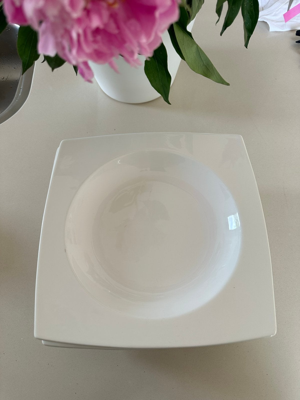 8 Borden porselein, Ophalen, Gebruikt, Bord(en), Effen