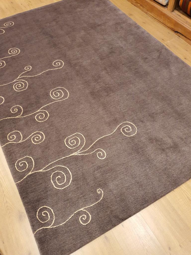Handgeknoopt oosterse tapijt modern design 247x172, Info@SlatsAntiek.nl, Grijs, Perzisch, 150 tot 200 cm