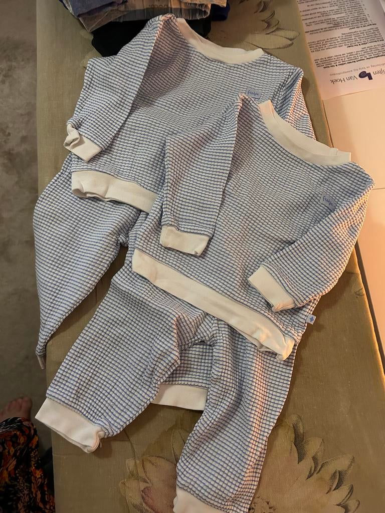 2x Feetje pyjama lichtblauw maat 68, Ophalen of Verzenden, Gebruikt, Jongetje of Meisje, Setje