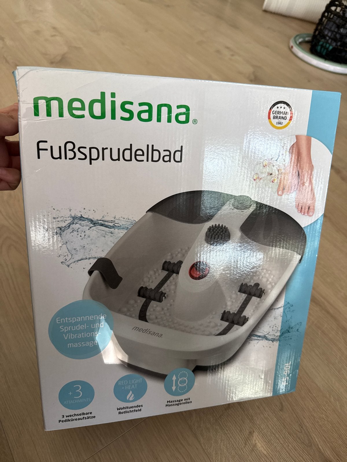 Medisana Voetenbubbelbad met Massage en Pedicure-opzetstukke, Ophalen of Verzenden, Zo goed als nieuw, Hand- en Voetverzorging