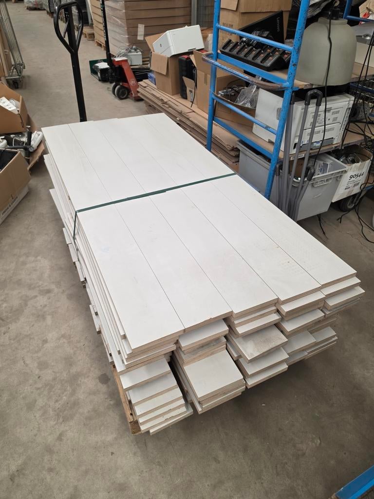 Witte geplastificeerde multiplex stroken/platen 22mm dik, Ophalen, Gebruikt, Minder dan 25 mm, Plank