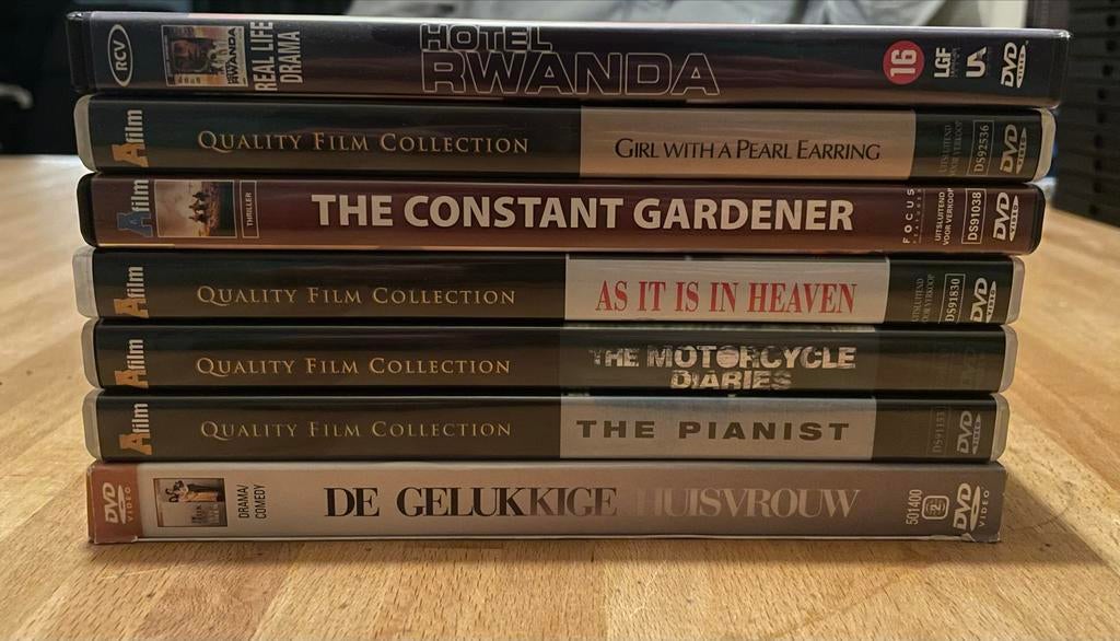 Filmhuis dvd's: Hotel Rwanda, The Pianist en meer, Vanaf 16 jaar, Ophalen, Zo goed als nieuw, Overige gebieden