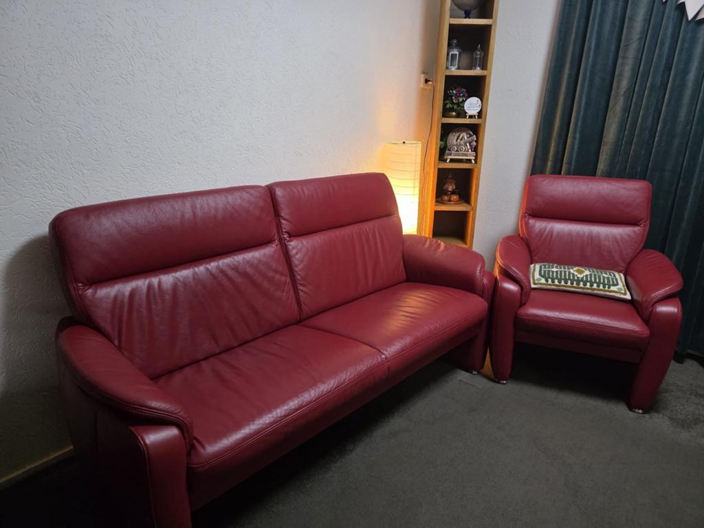 Leren bank en fauteuil - LongLife Valdalpone, Ophalen of Verzenden