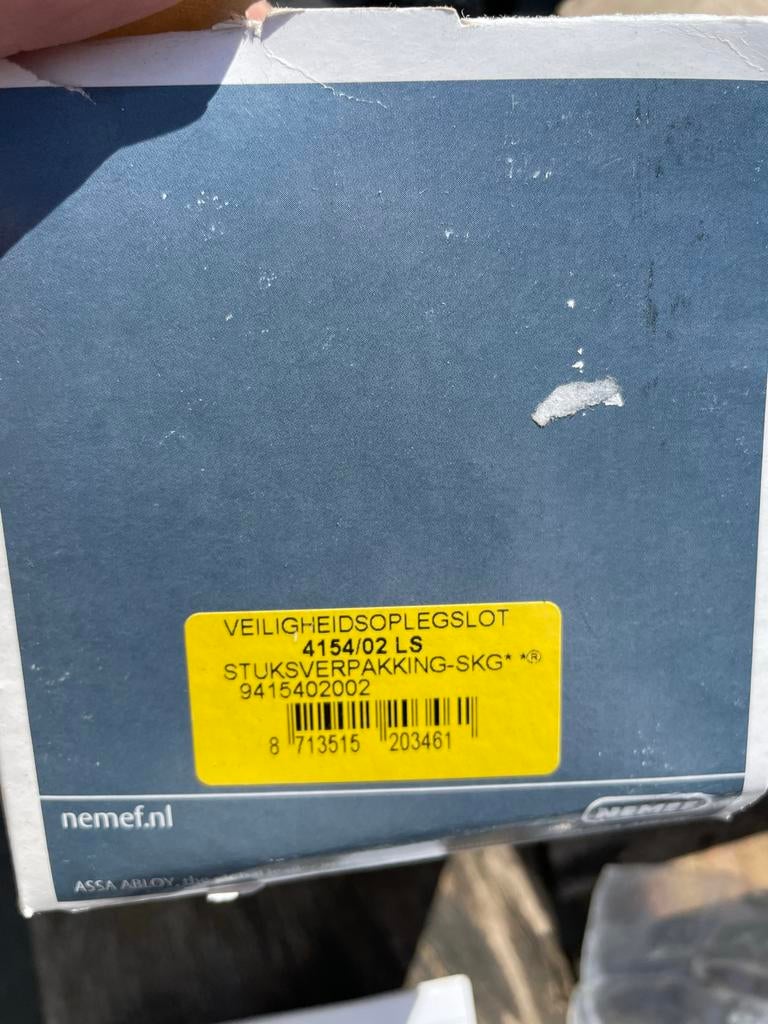 Nieuw Lips Oplegslot Wit - 4154 Rechtsdraaiend SKG**, Ophalen of Verzenden, Nieuw, Slot