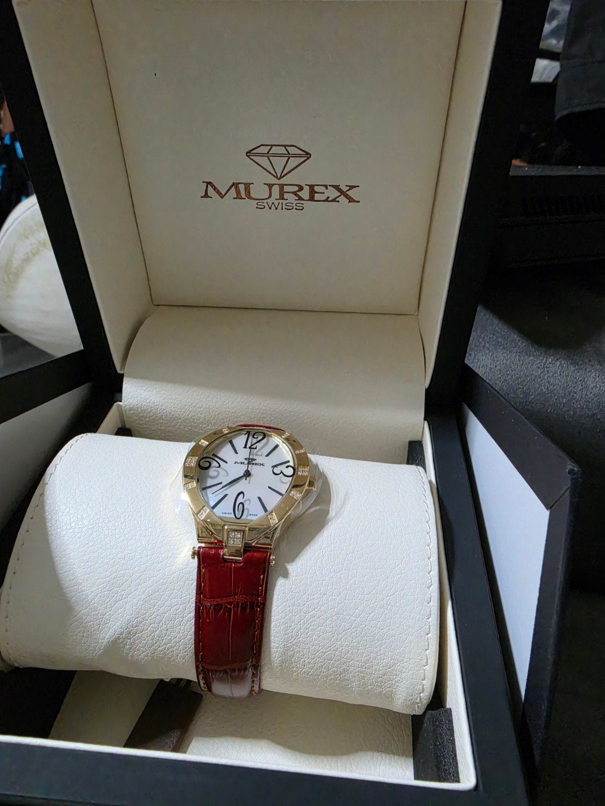 Murex diamond Swiss Made Dameshorloge -  nieuw, Overige merken, Leer, Polshorloge, Nieuw