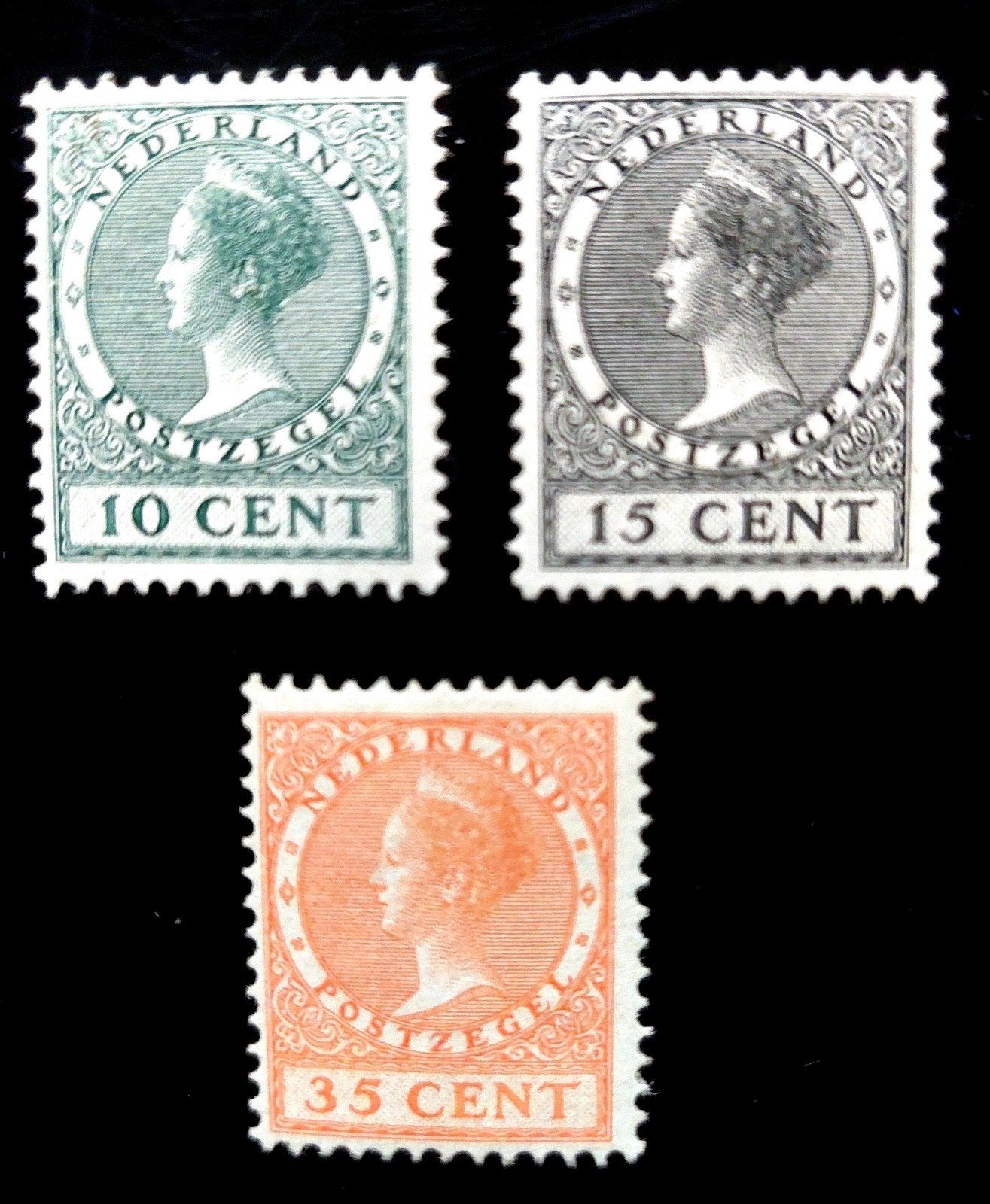 Tentoonstellingszegels Koningin Wilhelmina 1924 postfris., Ophalen of Verzenden, T/m 1940, Postfris