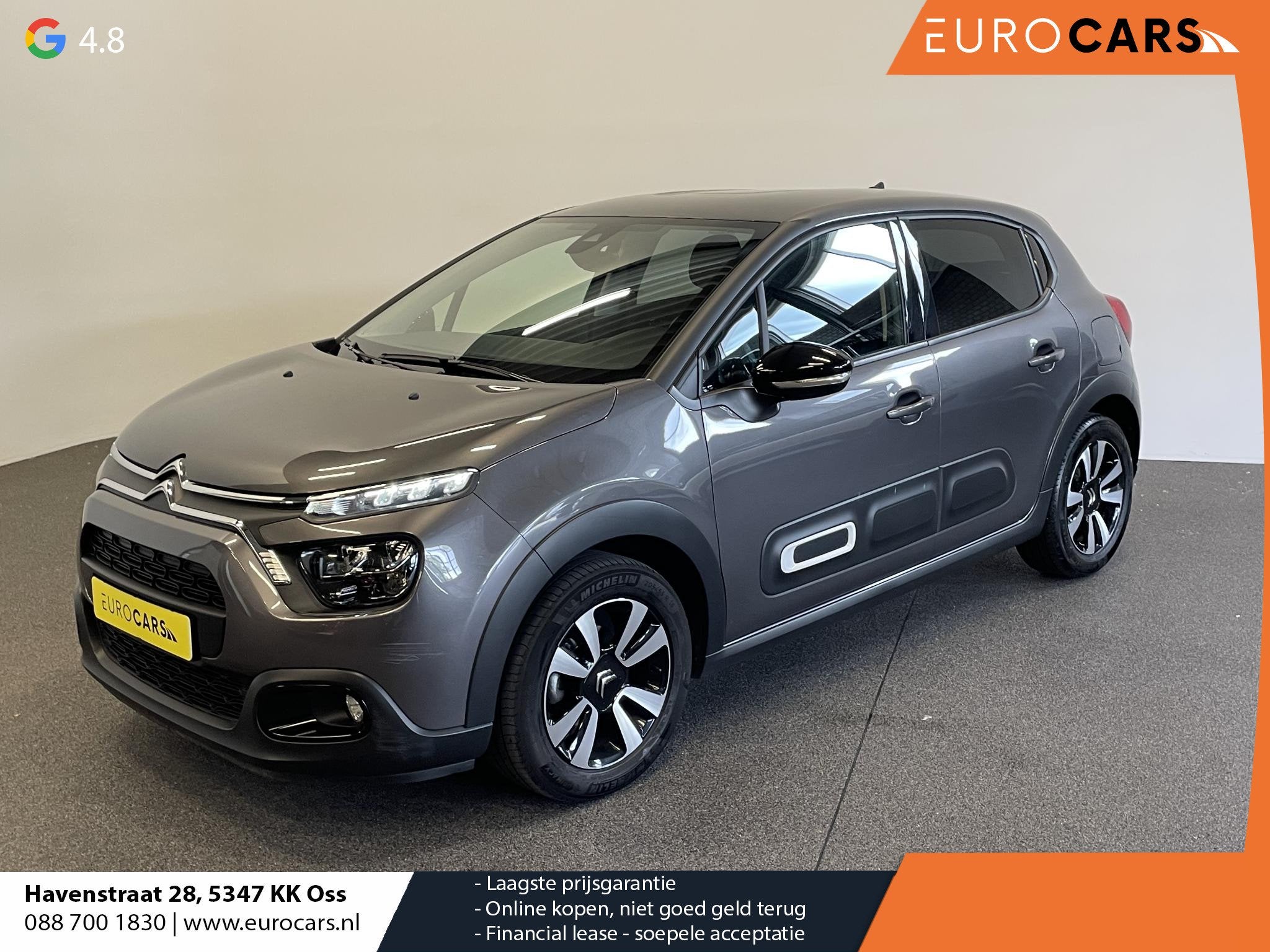 Citroen C3 1.2 PureTech 110pk Automaat Max Airco Navigatie A, Auto's, Gebruikt, Euro 6, 1199 cc, Bedrijf