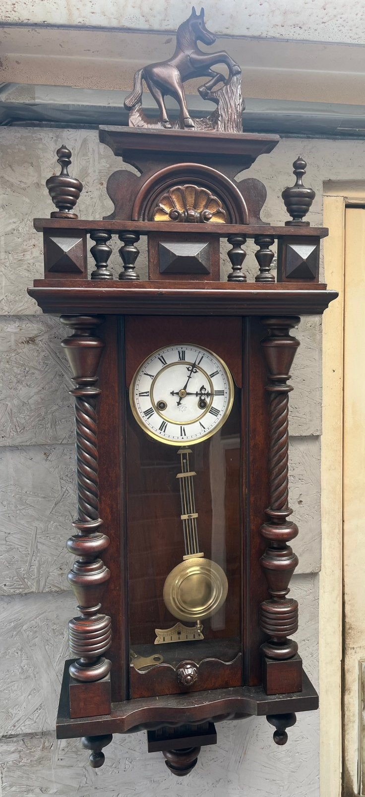 Antieke heel grote (110cm) en nette Junghans regulateur, Antiek en Kunst, Antiek | Klokken, Ophalen