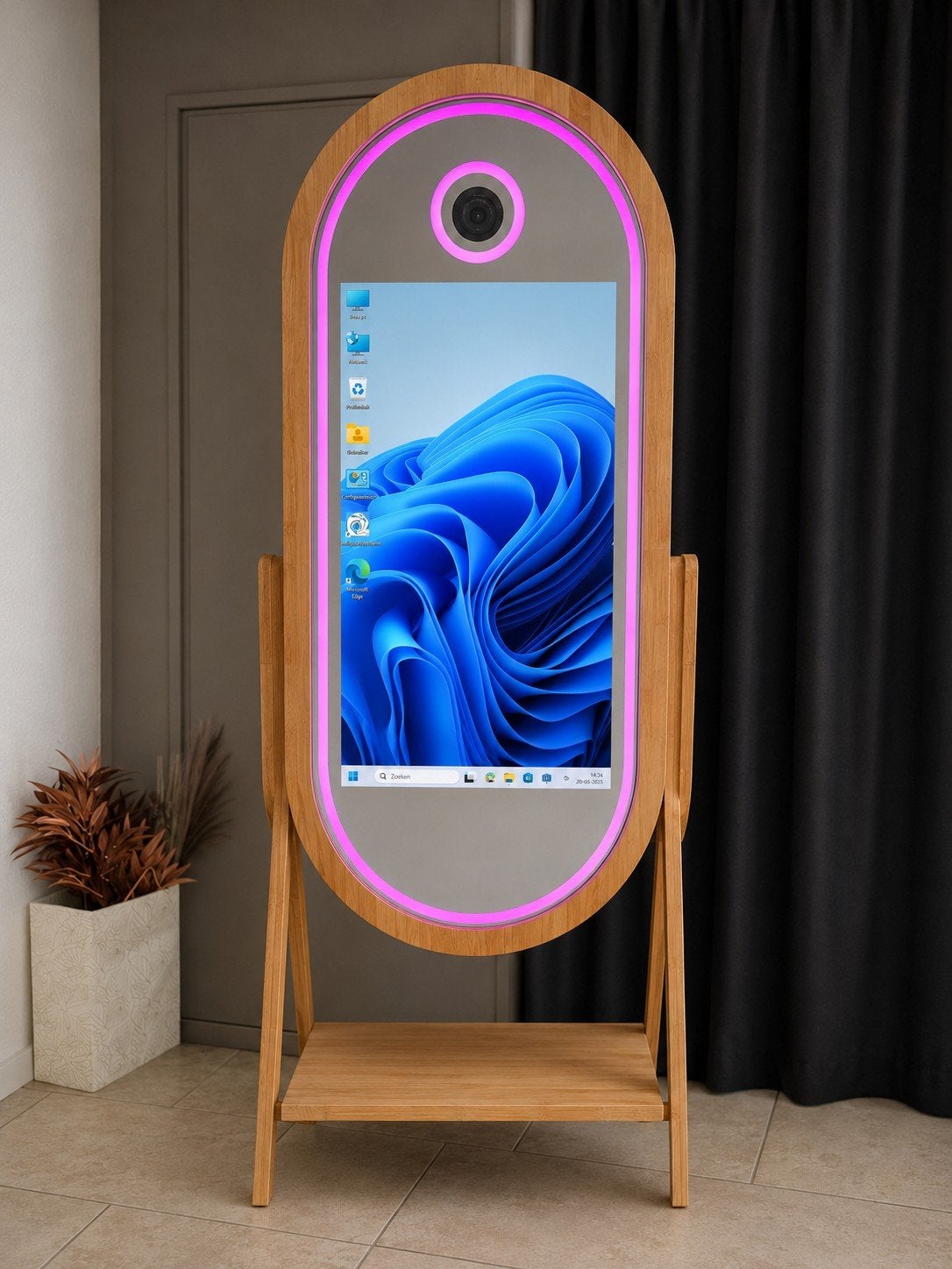 Magic Mirror Photobooth Fotospiegel Touchscreen RGB LED, Hobby en Vrije tijd, Feestartikelen | Verhuur, Ophalen, Nieuw, Overige