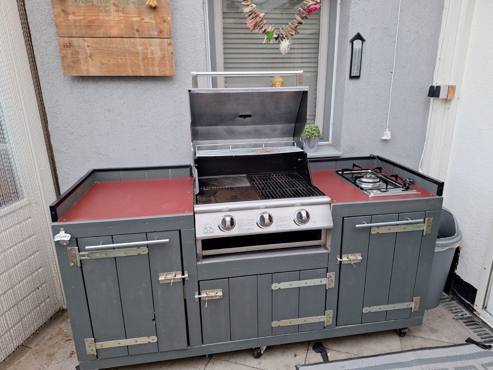 Buitenkeuken  op wielen te koop, Tuin en Terras, Buitenkeukens, Ophalen, Gas