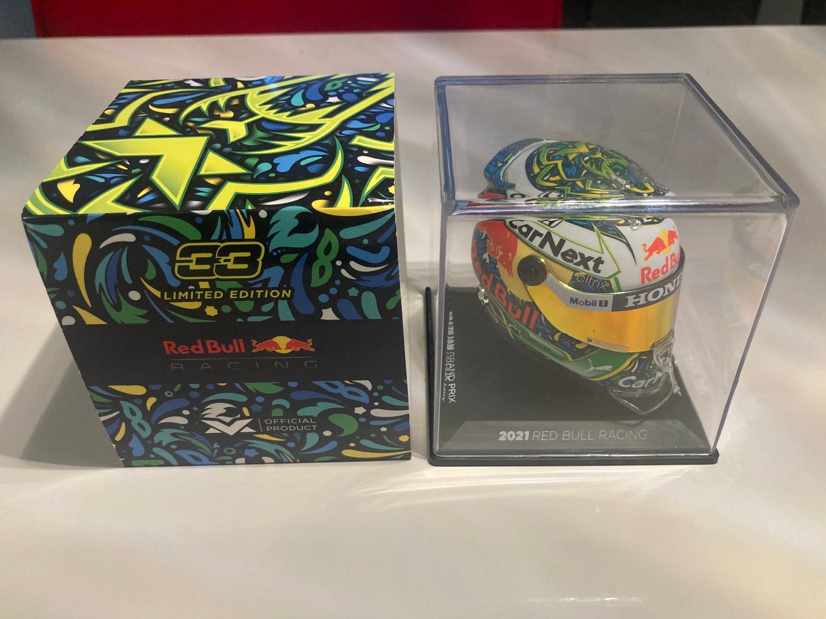 Max Verstappen helm 1/4 brazilian gp 2021, Ophalen of Verzenden, Nieuw, Formule 1
