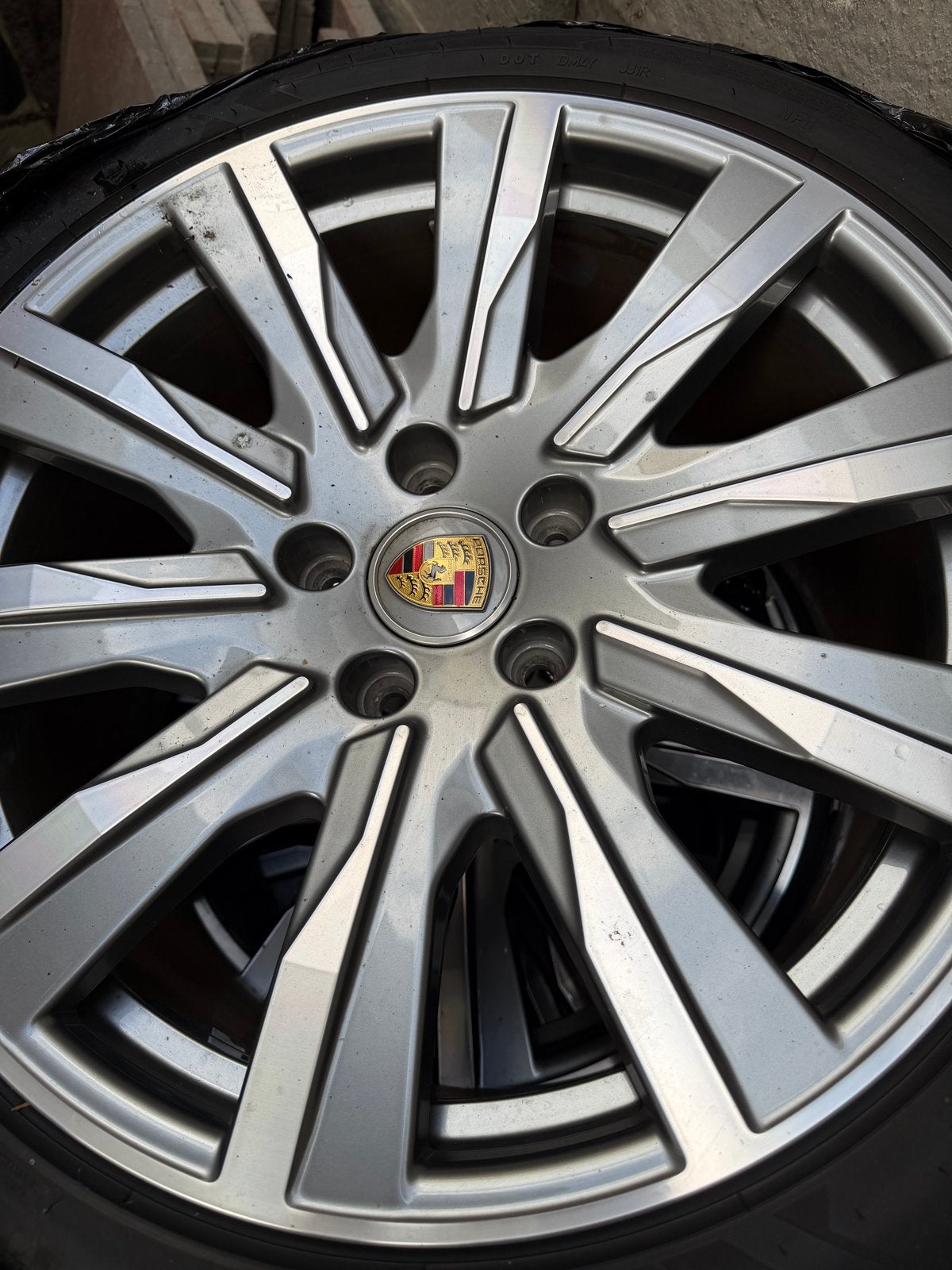 Porsche 20 inch velgen met winterbanden 285/40R20 108V, Auto-onderdelen, Banden en Velgen, Ophalen, Gebruikt, 285 mm, Banden en Velgen