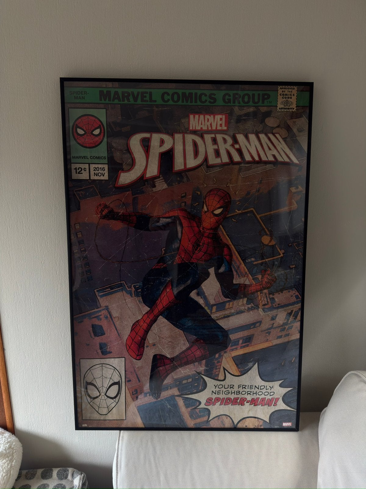 Spider-Man Poster + frame 61 x 91,5 cm, Ophalen, Zo goed als nieuw