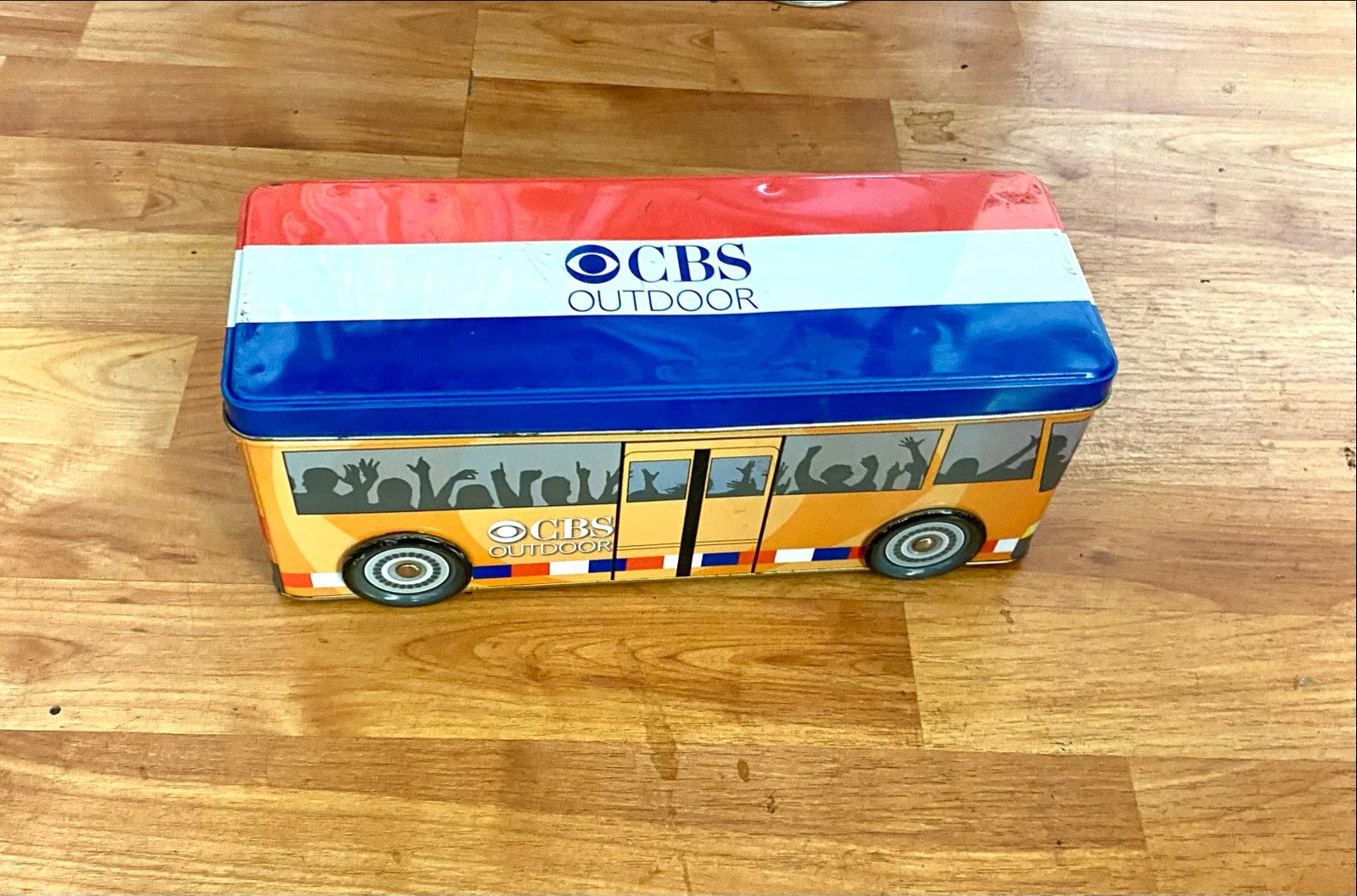 CBS bus  Blikken koektrommel  - Verzamelobject, Verzamelen, Ophalen of Verzenden, Zo goed als nieuw, Koek(jes), Overige merken