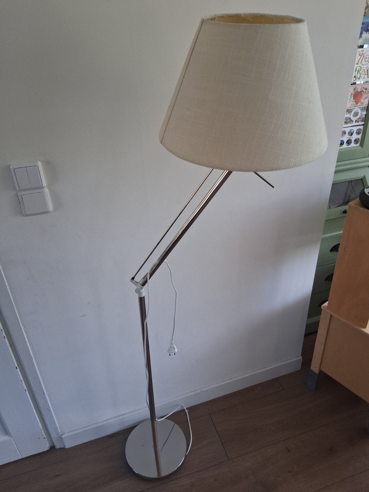 IKEA Samtid Vloerlamp met stoffen kap, Ophalen, Gebruikt, Stof, Modern