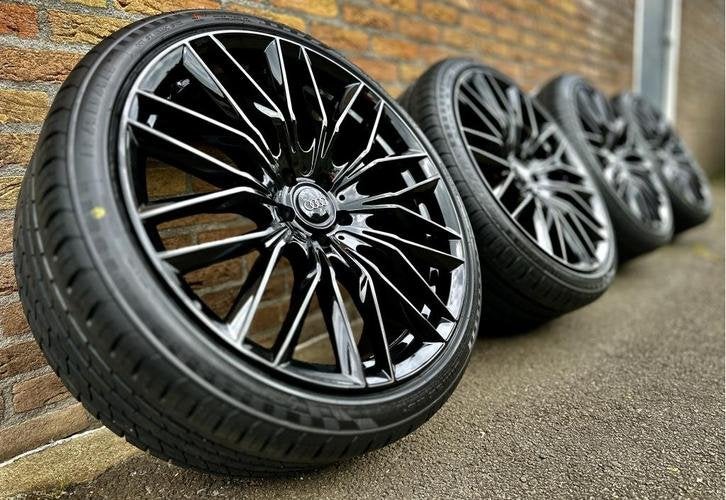 Audi VW Mer R8 style A3 A4 velgen 21 inch met zomerbanden, Auto-onderdelen, Niet ingevuld, 18 inch, Banden en Velgen, Niet ingevuld