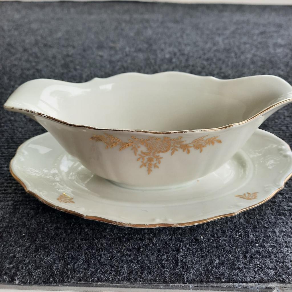 Antieke Sauskom met Gouden Rand - J.G.&Z. Handels Merk, Antiek en Kunst, Ophalen