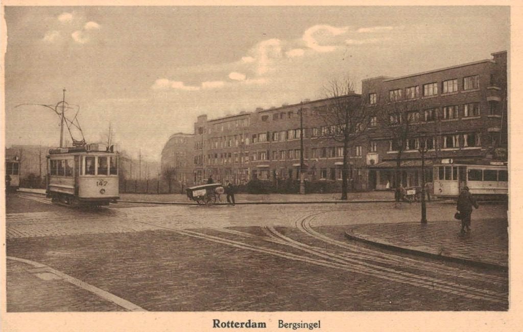 ROTTERDAM Bergsingel Tram, Ophalen of Verzenden, 1920 tot 1940, Ongelopen, Zuid-Holland