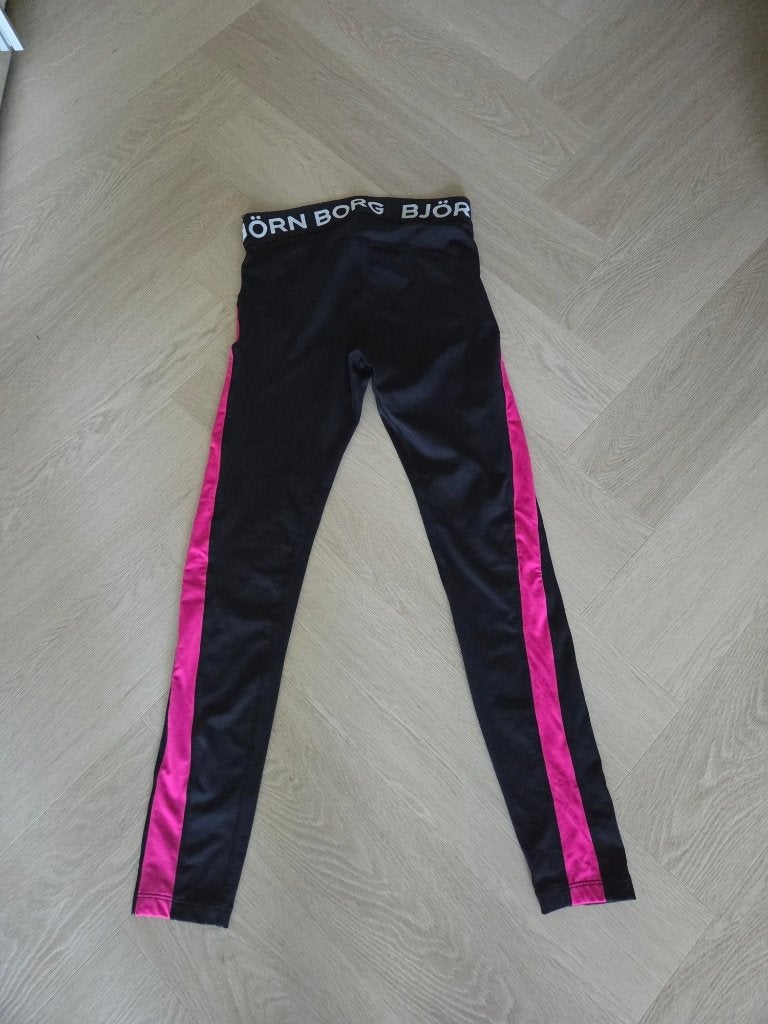 Bjorn Borg zwarte met roze sportlegging Medium, Maat 38/40 (M), Verzenden, Zwart, Bjorn Borg