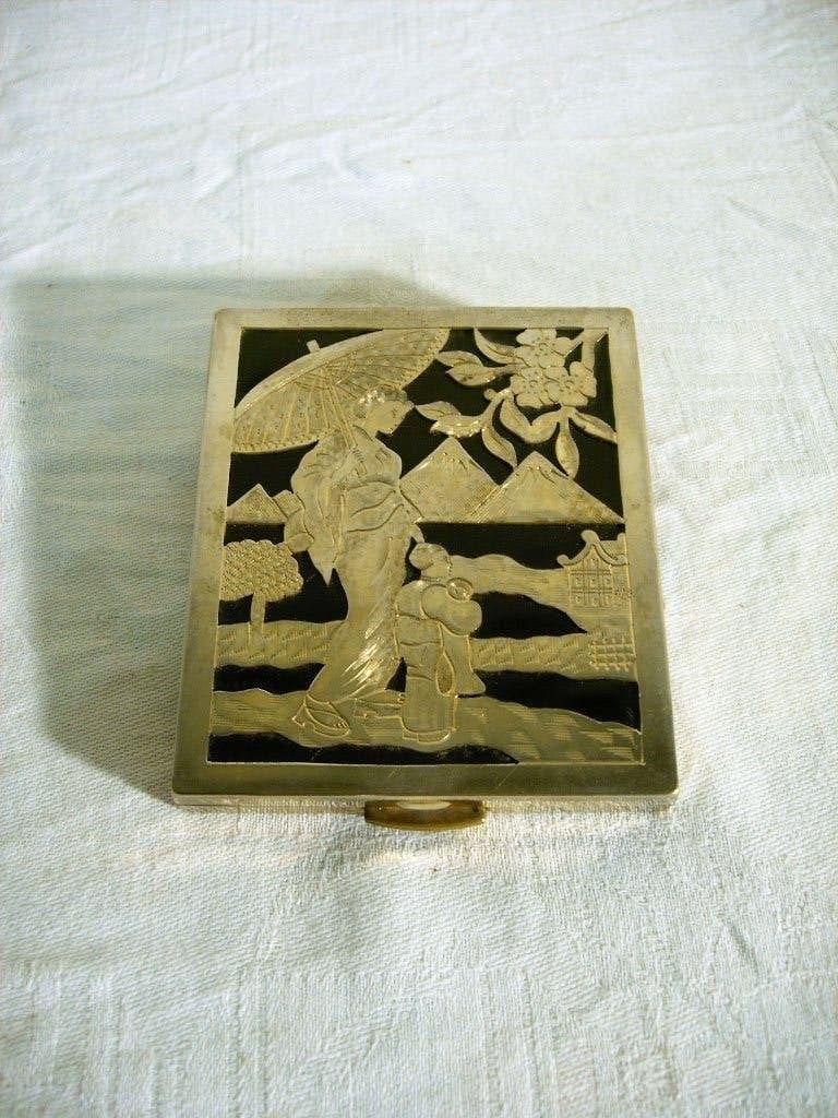 Art Deco poederdoos., Ophalen of Verzenden