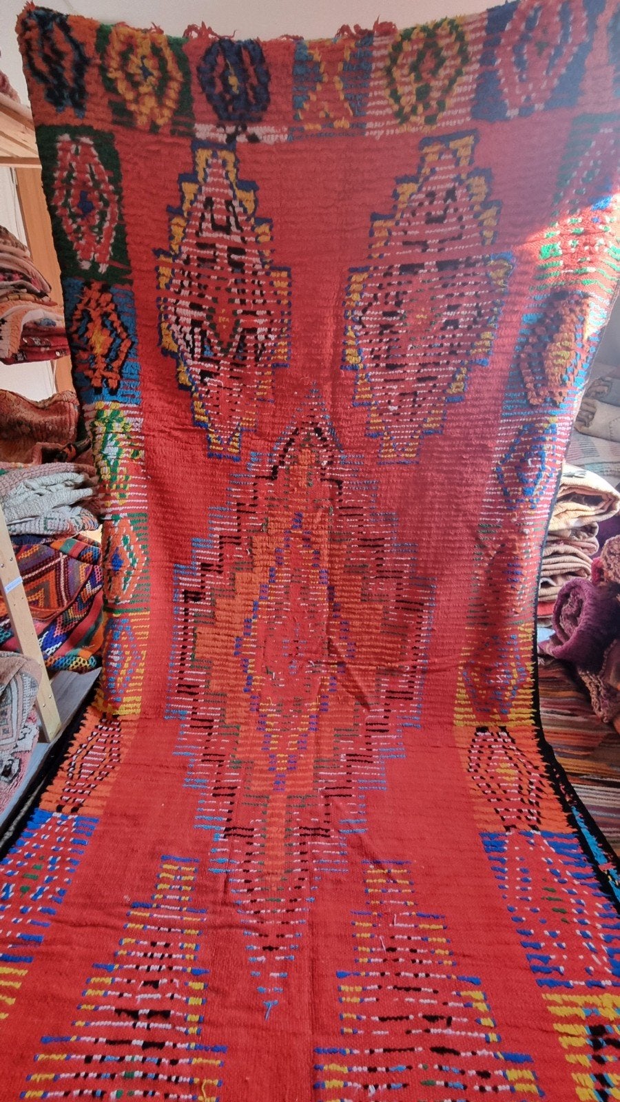 Vintage Marokkaans Berber vloerkleed, handgemaakt, Gebruikt, 100 tot 150 cm, Ophalen of Verzenden, 150 tot 200 cm